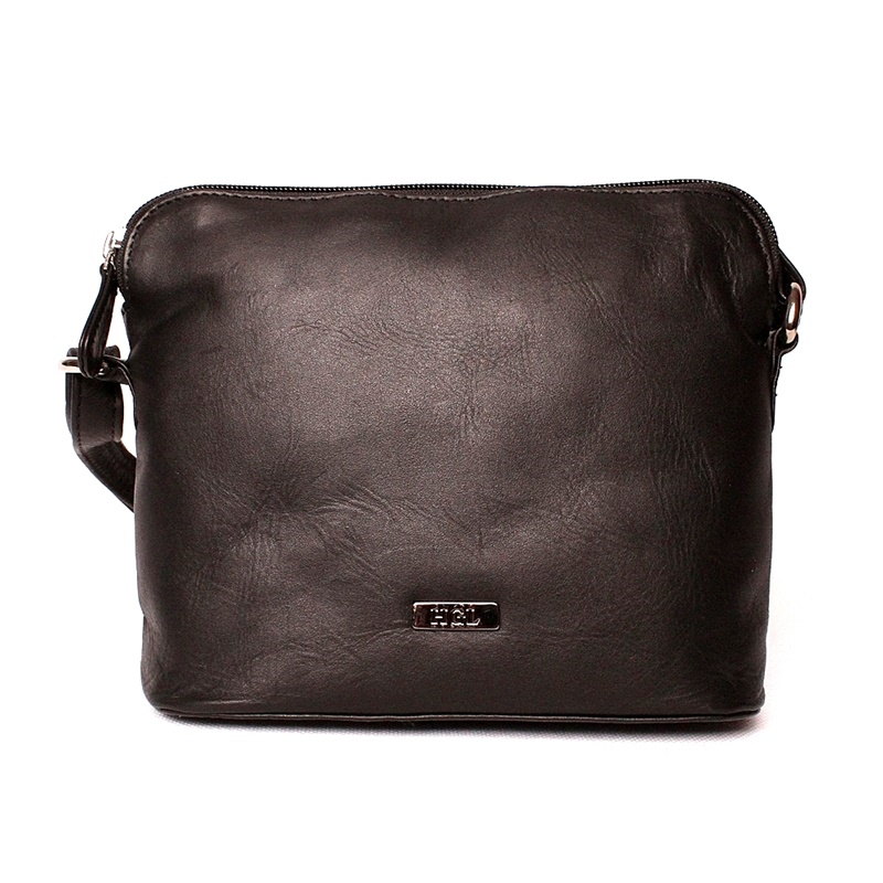 Malá černá kožená crossbody kabelka HGL no. 174