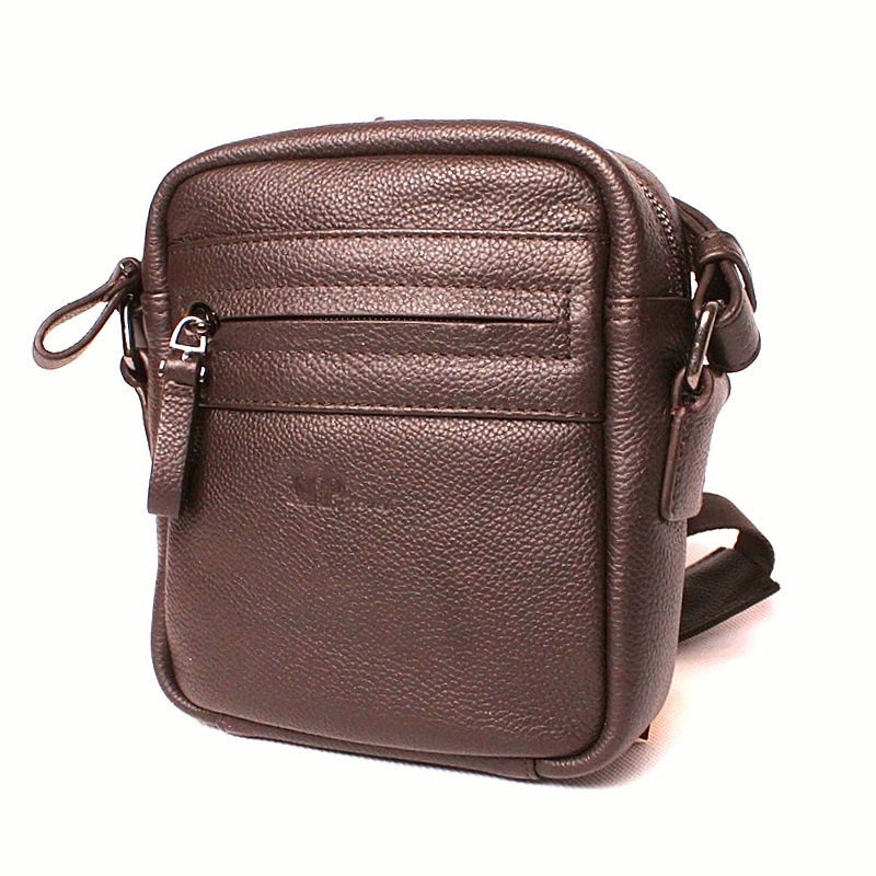 Luxusní malá kožená hnědá crossbody pánská taška Marta Ponti no. C47