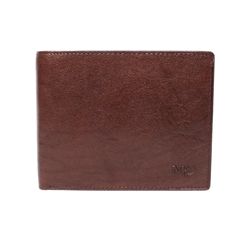Luxusní tmavěhnědá hladká kožená peněženka Marta Ponti no. B216R + RFID