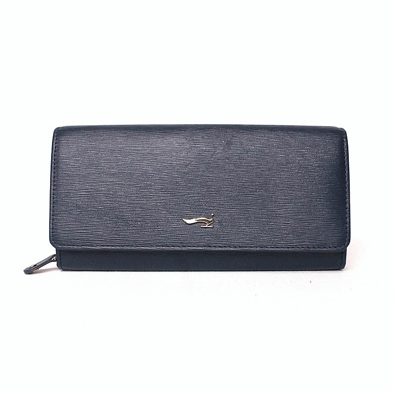 Luxusní tmavěmodrá kožená peněženka Marta Ponti no. P004