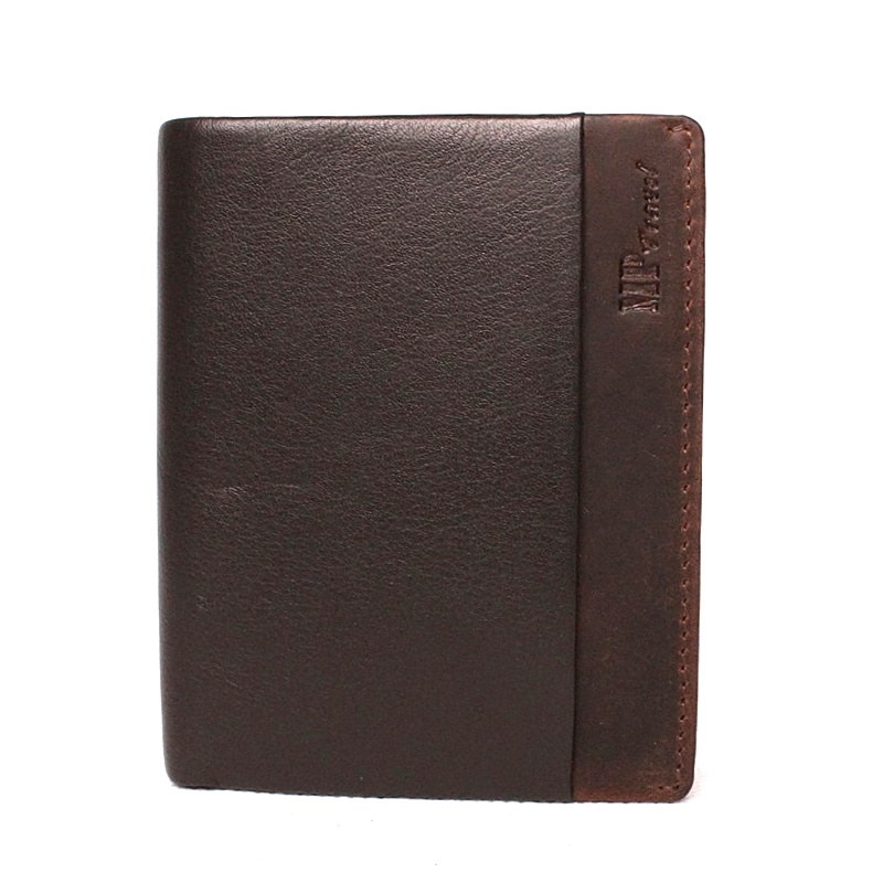 Kvalitní  malá tmavěhnědá kožená peněženka Marta Ponti no. B293R + RFID