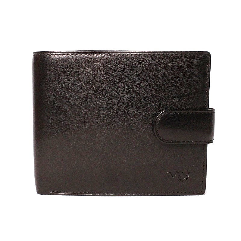 Luxusní černá hladká kožená peněženka Marta Ponti no. B218R +RFID