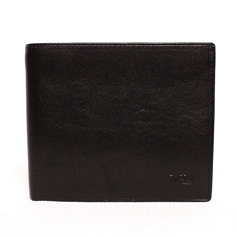 Luxusní černá hladká kožená peněženka Marta Ponti no. B214R +RFID
