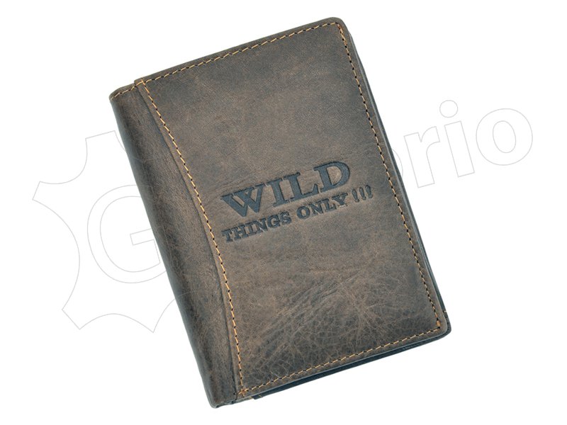 Tmavěhnědá kožená peněženka Wild Things Only 5500