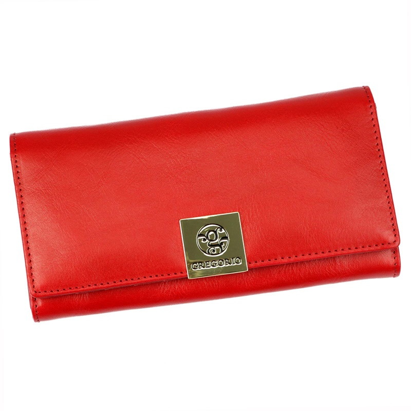 Červená kožená peněženka Gregorio GS-100
