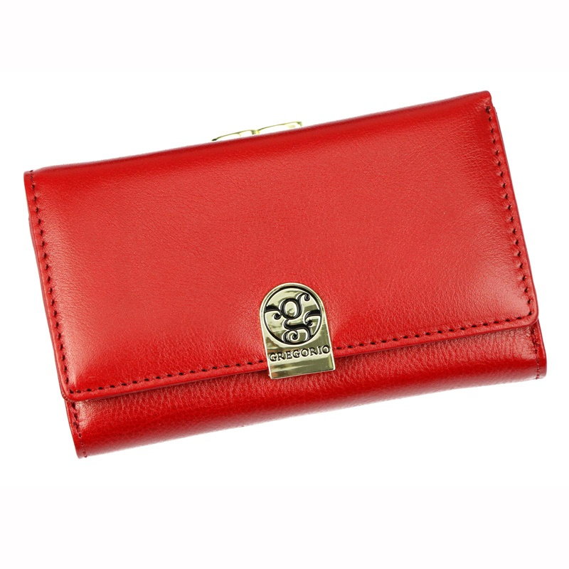 Červená kožená peněženka Gregorio GS-108