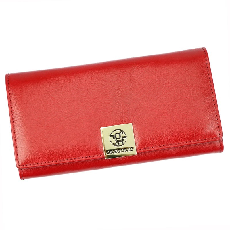 Červená kožená peněženka Gregorio GS-106