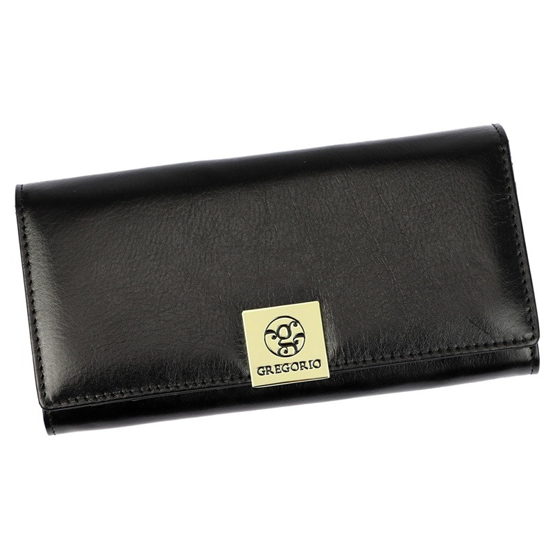 Černá kožená peněženka Gregorio GS-106