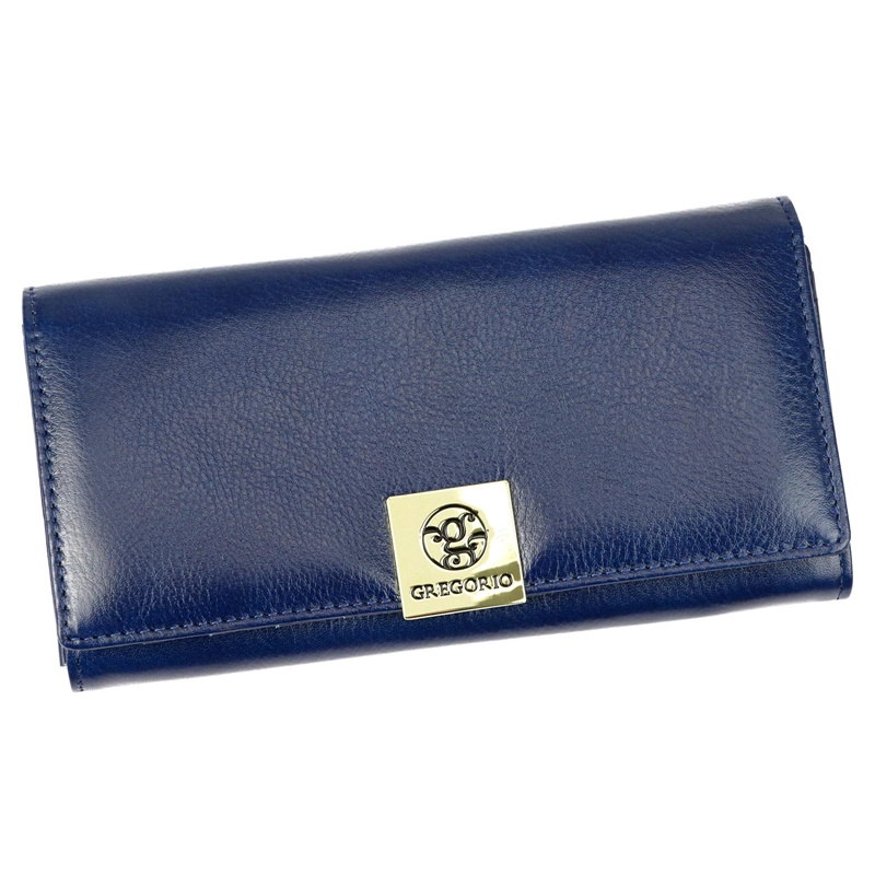 Modrá kožená peněženka Gregorio GS-106