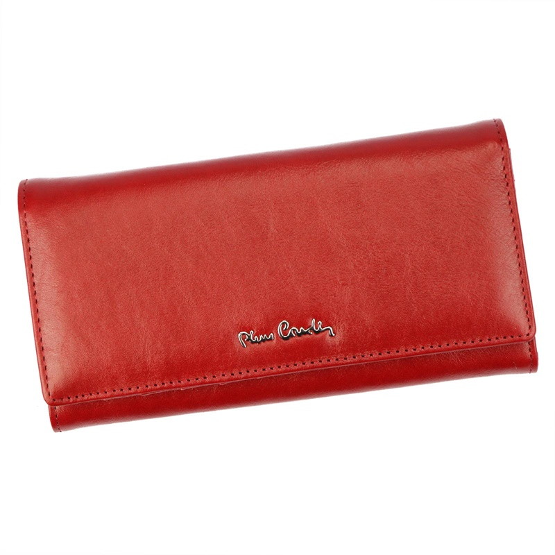 Červená kožená peněženka Pierre Cardin ITALY 100