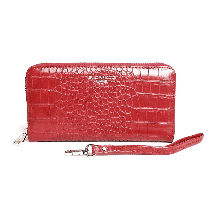 Celozipová červená peněženka FLORA&CO X2701