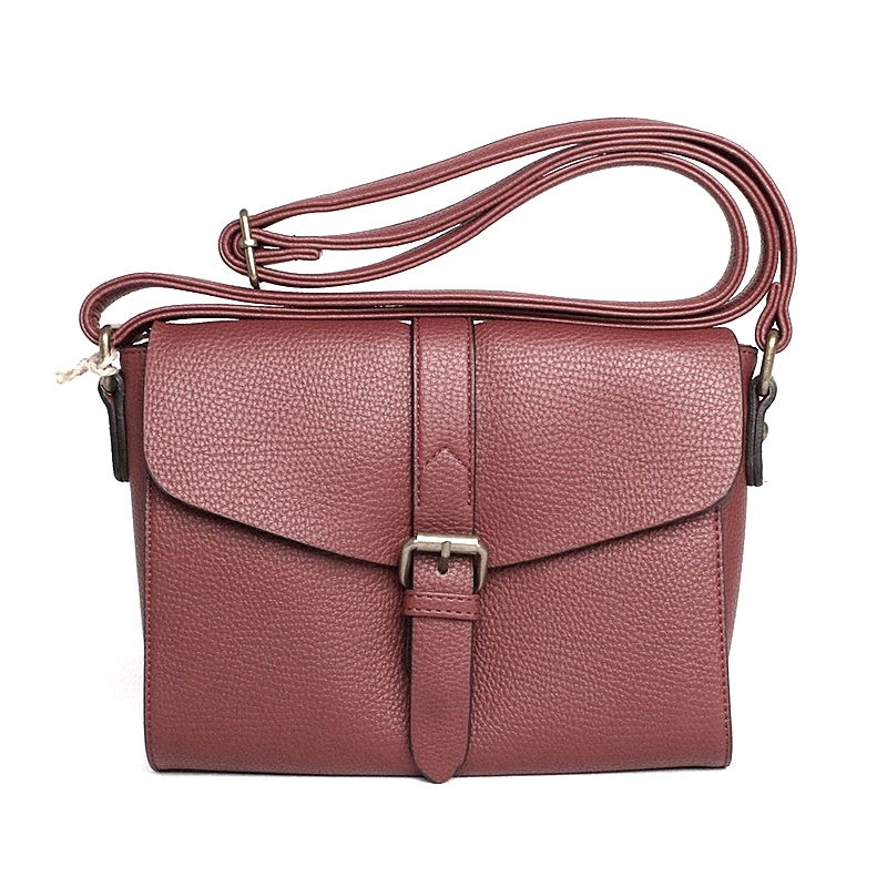 Malá tmavěčervená crossbody kabelka FLORA&CO F2524 