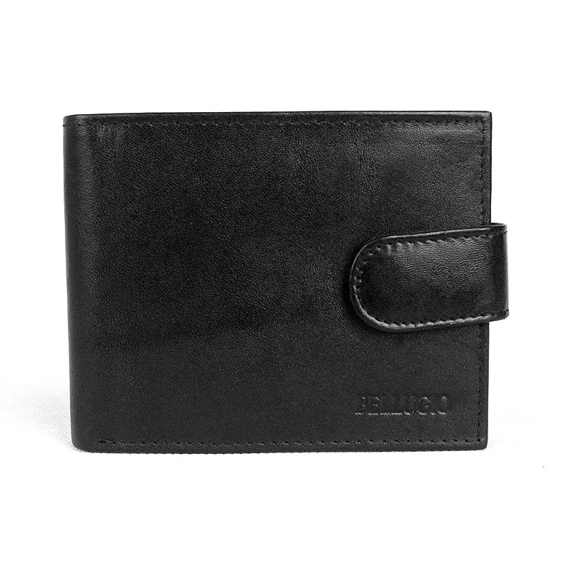 Černá kožená peněženka Bellugio AM-10-032