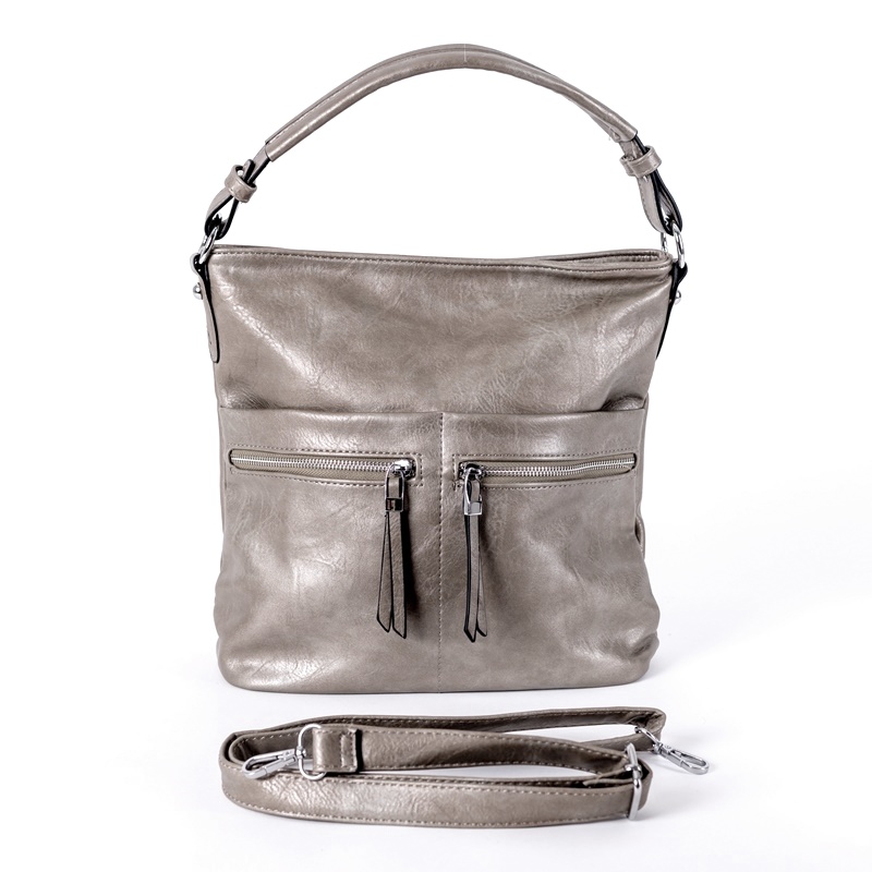 Středně velká tmavěstříbrná kabelka na rameno i crossbody ROMINA & CO D191/22