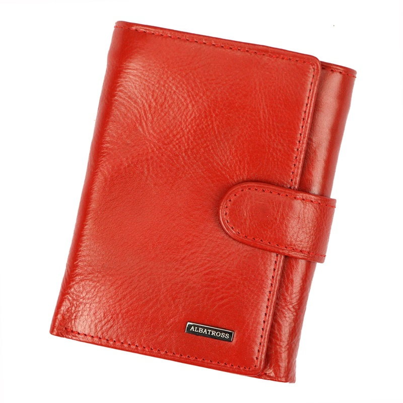 Menší červená kožená peněženka Albatross A-3239