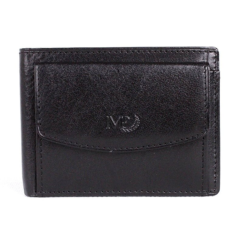 Luxusní černá kožená peněženka - dolarovka Marta Ponti no. 228R
