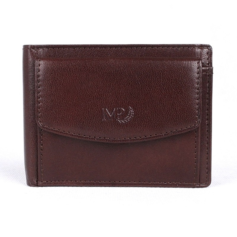 Luxusní tmavěhnědá kožená peněženka - dolarovka Marta Ponti no. 228R