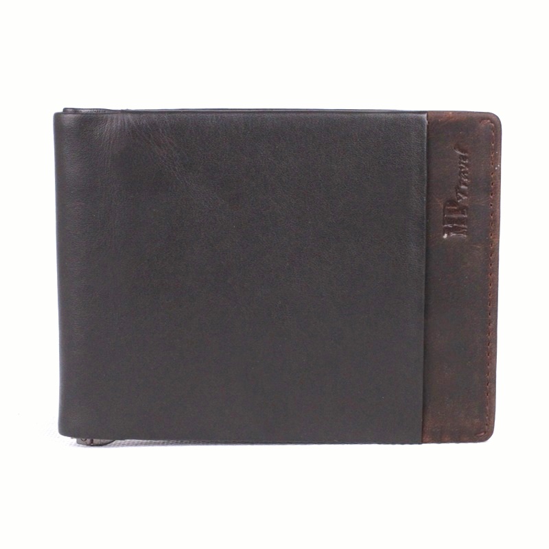 Kvalitni tmavěhnědá kožená peněženka - dolarovka Marta Ponti no. 313R