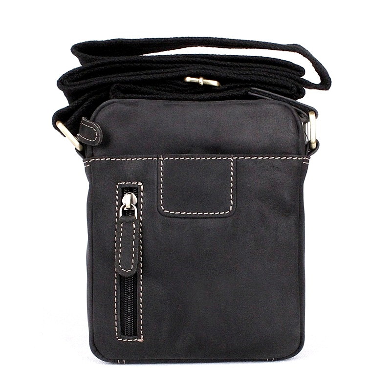 Malá černá kožená crossbody taška HGL no. 621