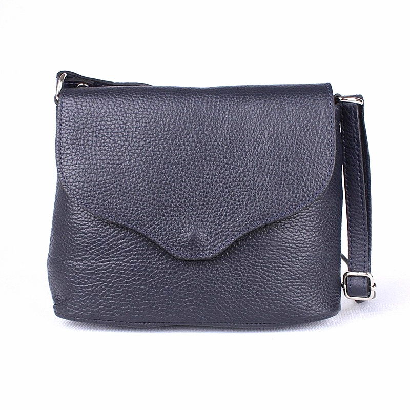 Malá kožená tmavěmodrá crossbody kabelka Vera Pelle no. 61