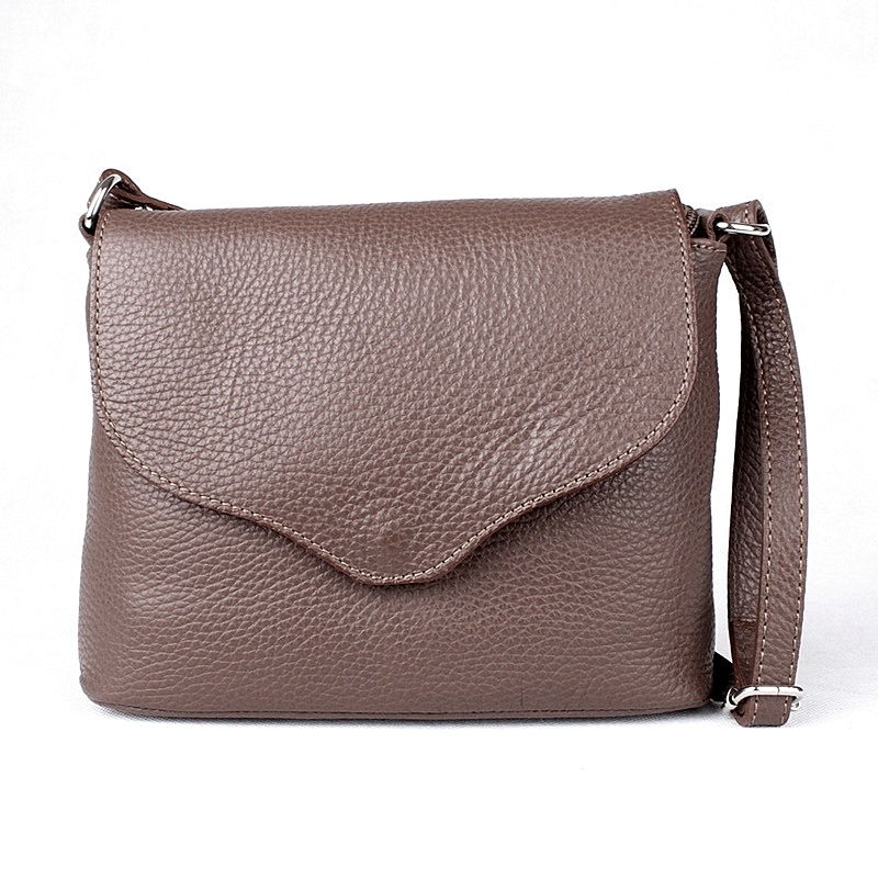 Malá kožená tmavěhnědá crossbody kabelka Vera Pelle no. 61