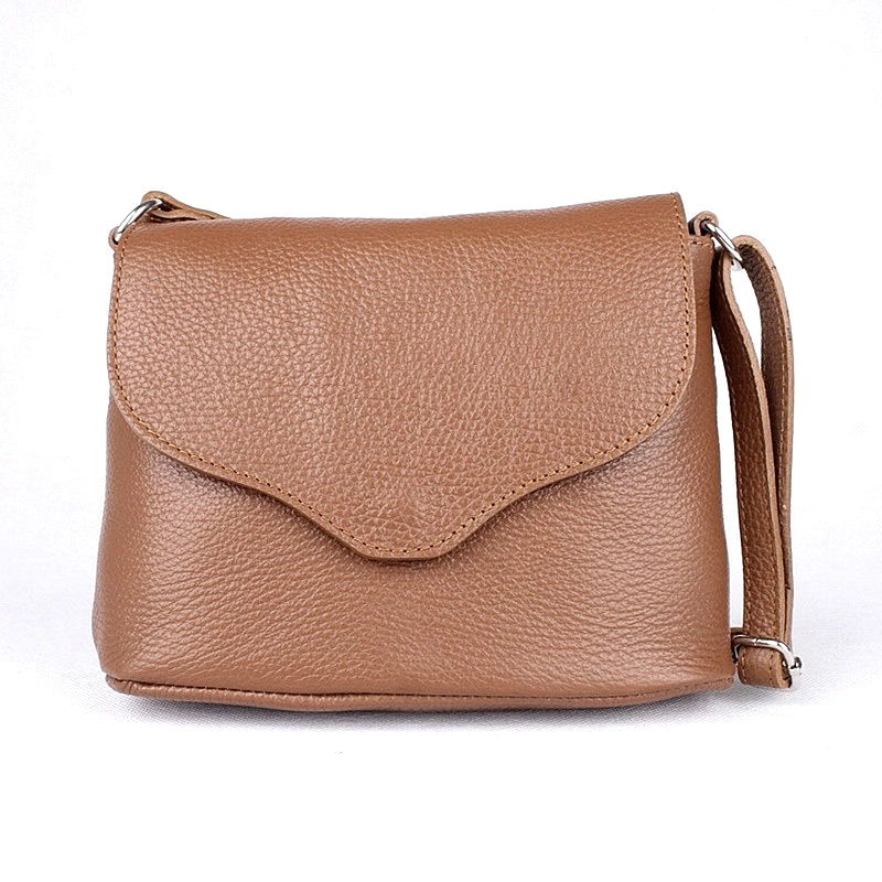 Malá kožená hnědá crossbody kabelka Vera Pelle no. 61