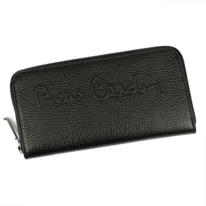 Celozipová kožená černá peněženka Pierre Cardin FN8822