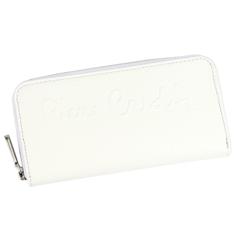 Celozipová kožená bílá peněženka Pierre Cardin FN8822