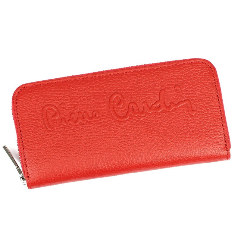 Celozipová kožená červená peněženka Pierre Cardin FN8822