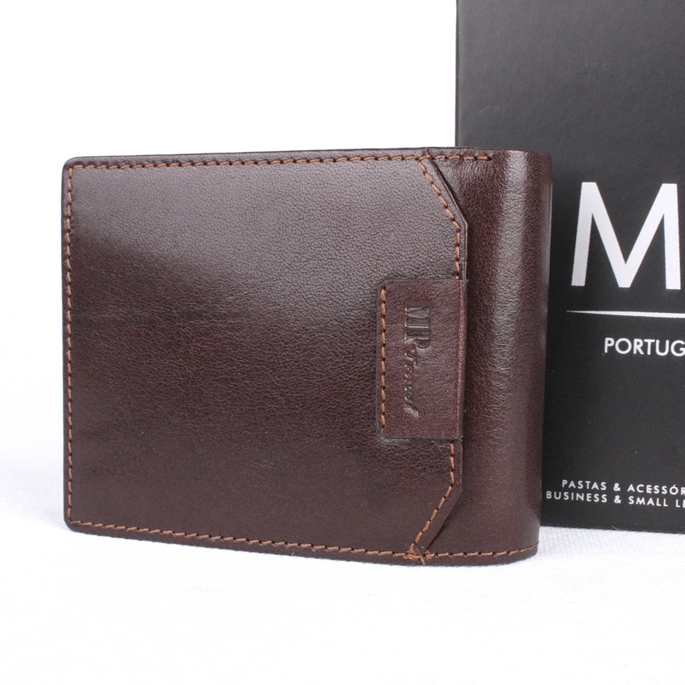 Menší luxusní tmavěhnědá hladká kožená peněženka Marta Ponti no. B636R + RFID