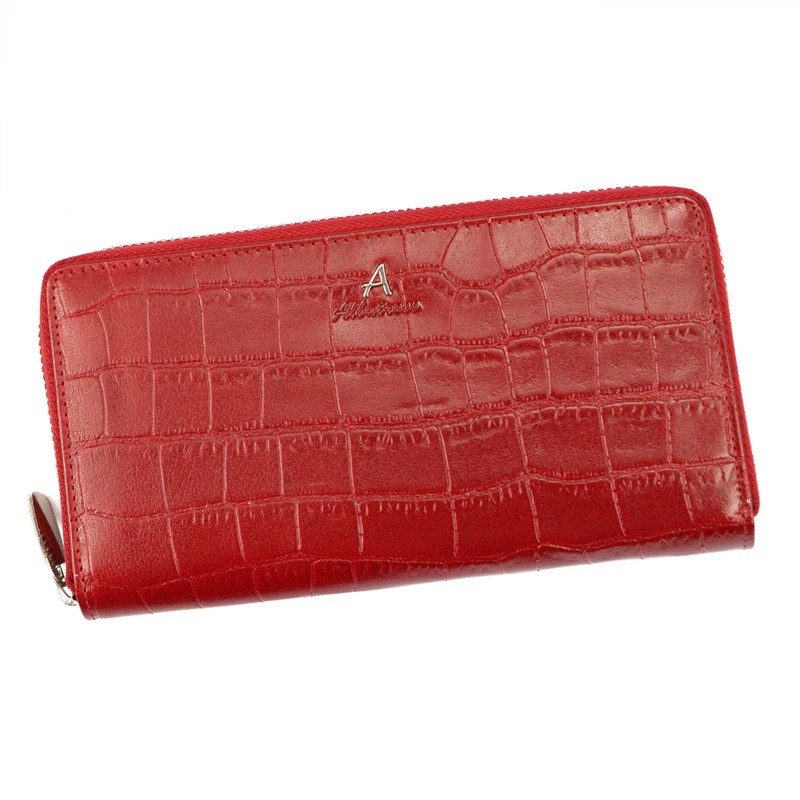 Celozipová kožená červená peněženka Albatross CRO08 + RFID