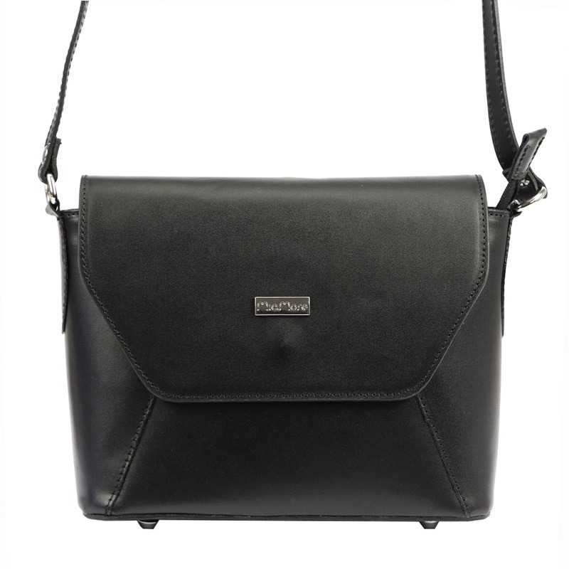 Černá kožená crossbody kabelka Mia More no. 020