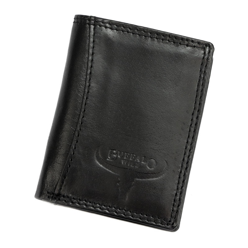 Mini černá kožená peněženka Wild Buffalo (RM-06-HTR)