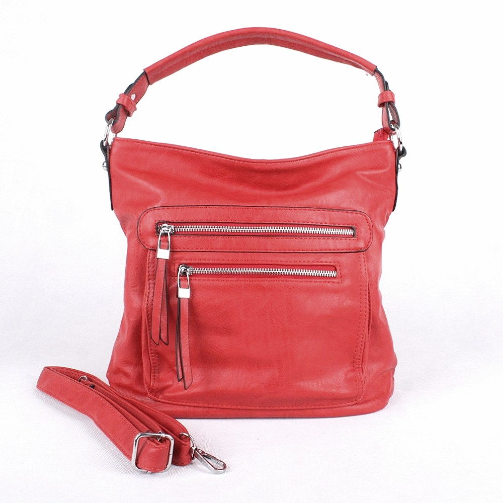 Středně velká červená kabelka na rameno i crossbody ROMINA & CO D177/20