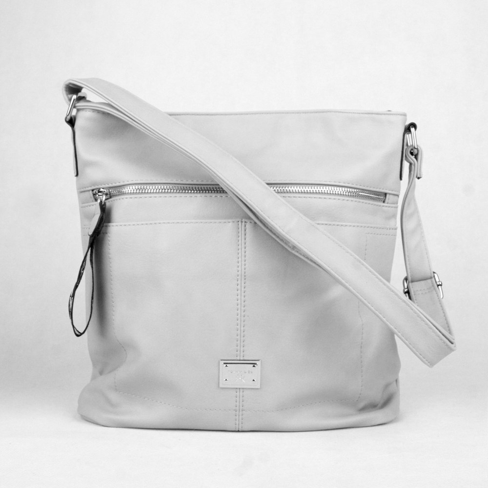 Střední světlešedá crossbody kabelka ROMINA & CO D548/23