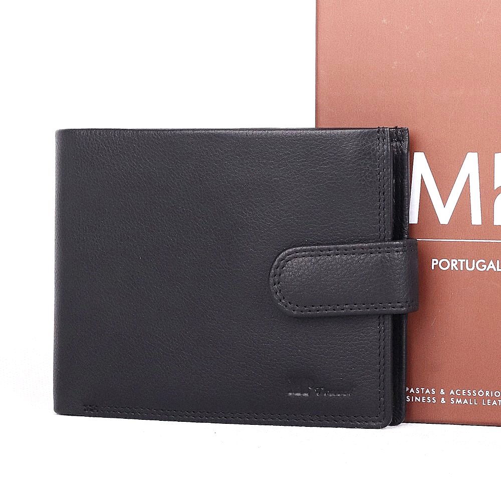 Luxusní černá kožená peněženka Marta Ponti no. B006R +RFID