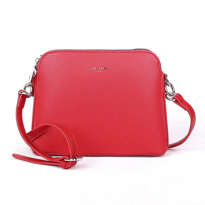 Tříoddílová malá červená crossbody kabelka David Jones 6960-1