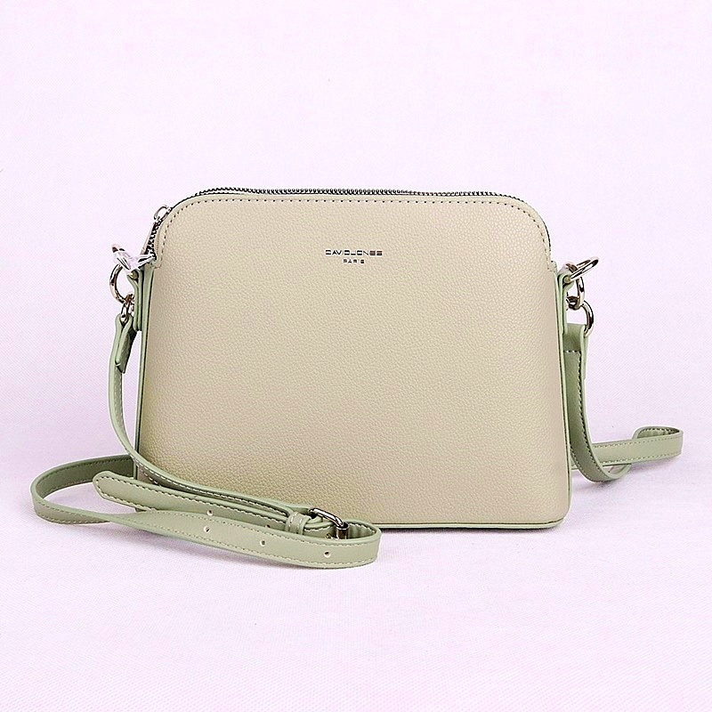 Tříoddílová malá světlezelená crossbody kabelka David Jones 6960-1