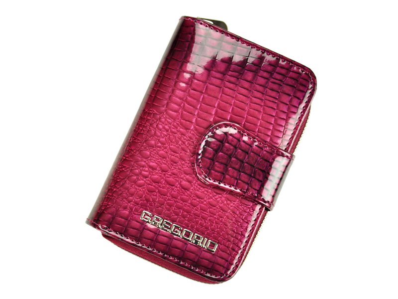 Lesklá fialová kožená peněženka Gregorio GF115