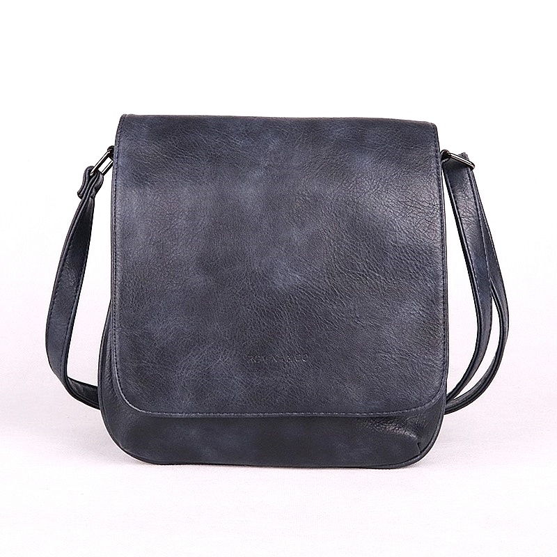 Malá tmavěmodrá crossbody kabelka ROMINA & CO F21 s klopou