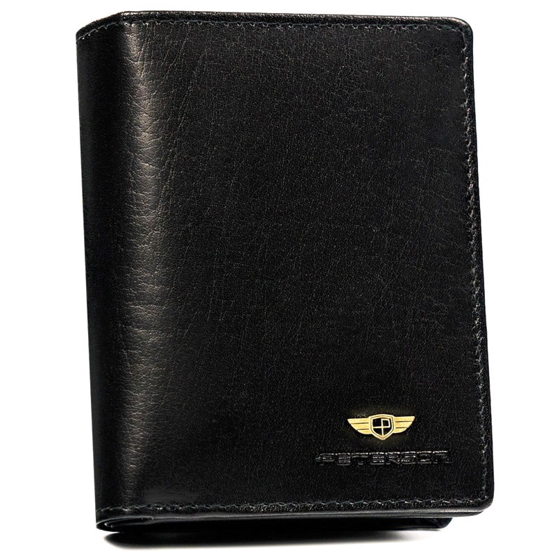 Malá černá kožená peněženka Peterson 2549