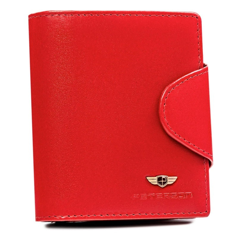 Malá červená kožená peněženka Peterson 2517