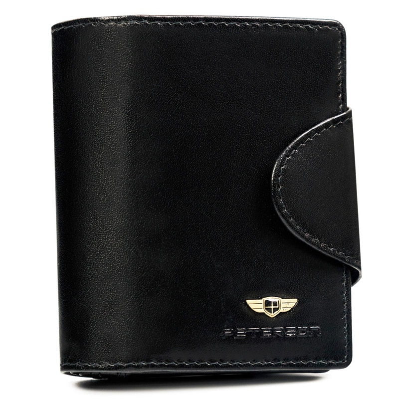 Malá černá kožená peněženka Peterson 2517