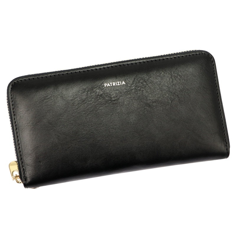 Celozipová kožená černá peněženka Patrizia Piu IT-119 + RFID