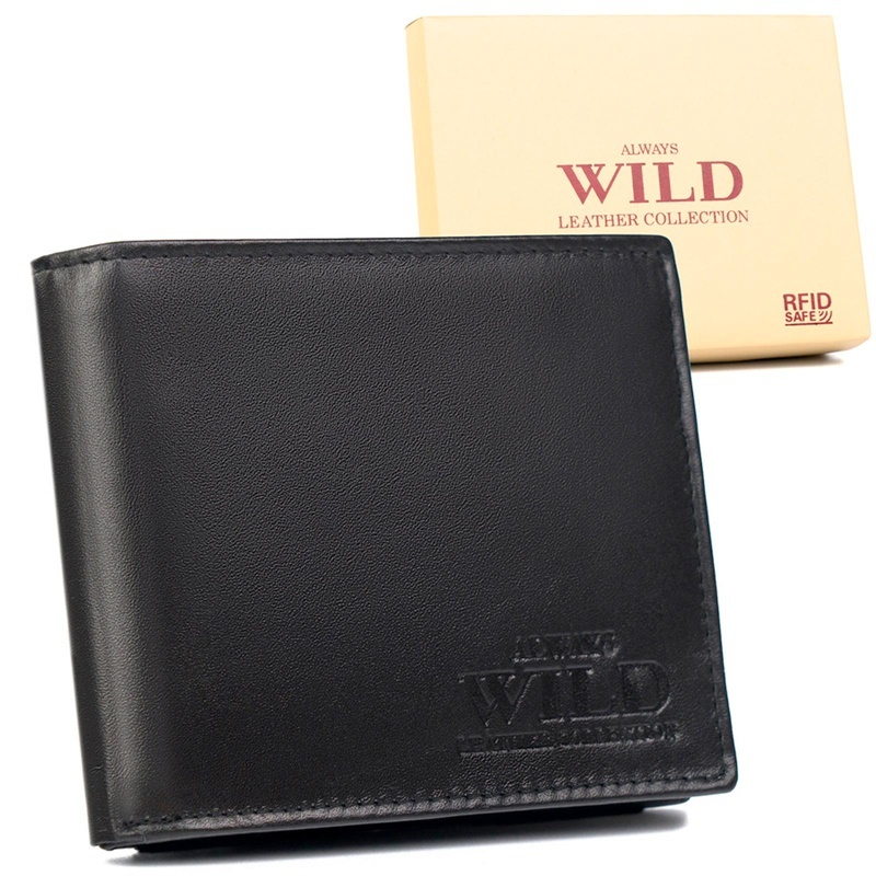Černá kožená peněženka Always Wild N992 (SCR) + RFID