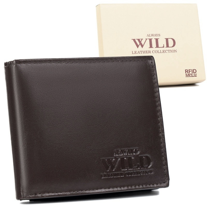 Tmavěhnědá kožená peněženka Always Wild N992 (SCR) + RFID