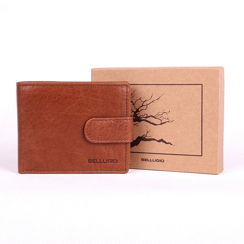 Hnědá kožená peněženka Bellugio DM-032