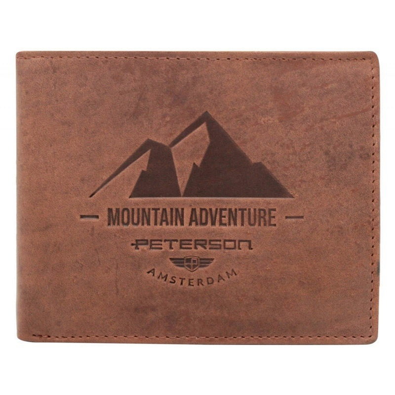 Světlehnědá kožená peněženka Peterson N992 v originální krabičce + RFID
