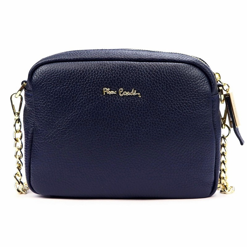 Malá kožená tmavěmodrá crossbody kabelka Pierre Cardin no. 48