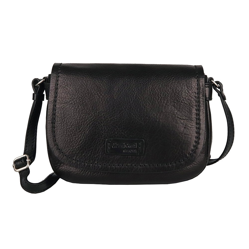 Malá černá kožená crossbody kabelka Gianni Conti no. 439
